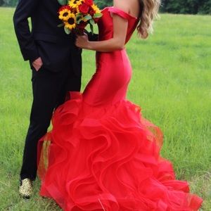 JASZ red prom dress